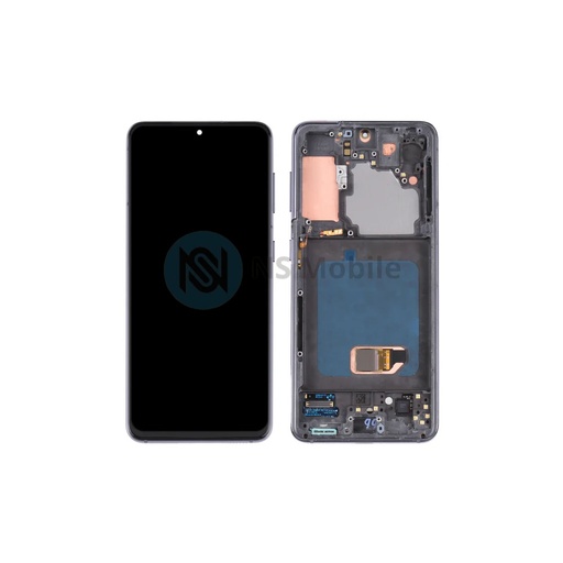 Ecran complet Samsung S21 5G ( SM-G991 ) Noir Refurb avec chassis