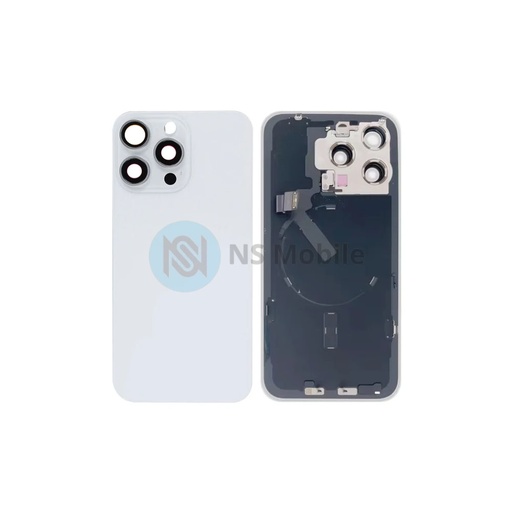 Vitre Arrière + Induction complète iPhone 15 Pro Max Blanc