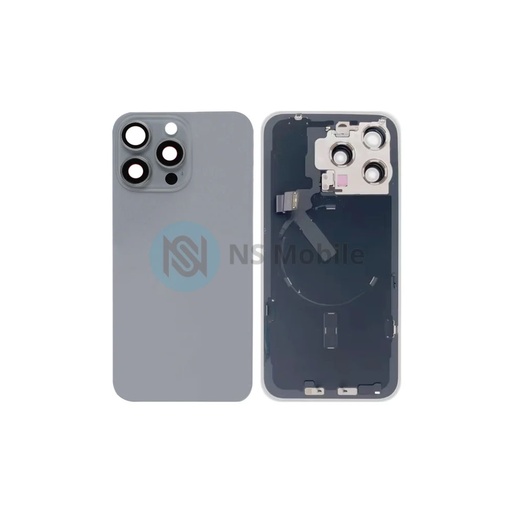 Vitre Arrière + Induction complète iPhone 15 Pro Max Gris
