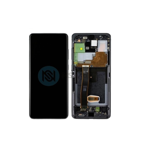 Ecran Complet Samsung S20 Ultra 5G ( SM-G988 ) Oled Avec Chassis Gris